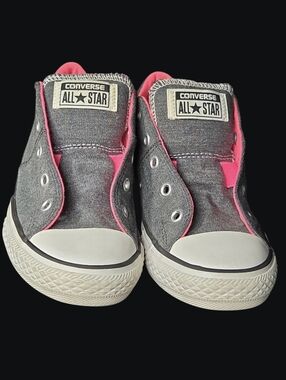 Converse Chuck Taylor All Star Maddison Youth Sz 3 Gray/Pink Low-Top Sneakers